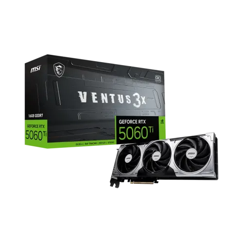 MSI GeForce RTX 5060 Ti 16G VENTUS 3X OC 16GB GDDR7 600W Graphics Card